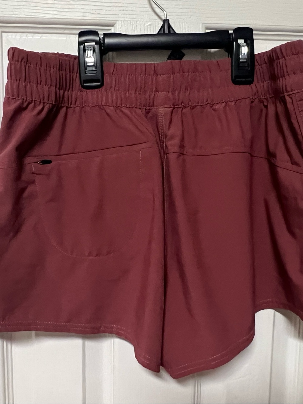 Vuori Women's Athletic Shorts Burgundy - Picture 5 of 5